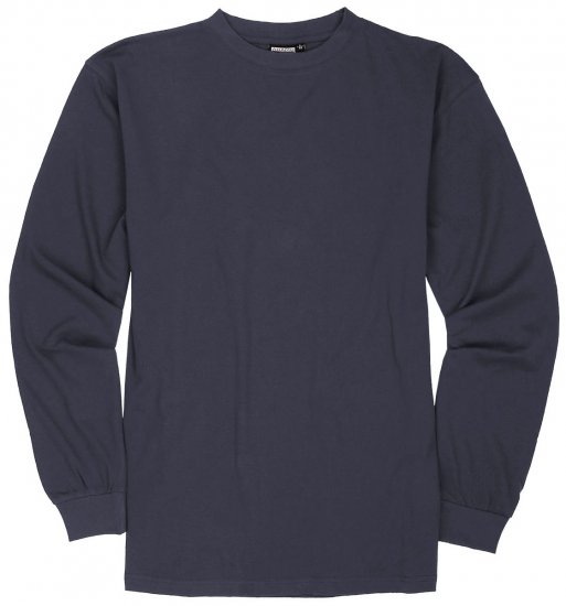 Adamo Floyd Comfort fit Long sleeve T-shirt Charcoal - Trička - Trička nadměrné velikosti - 2XL-14XL