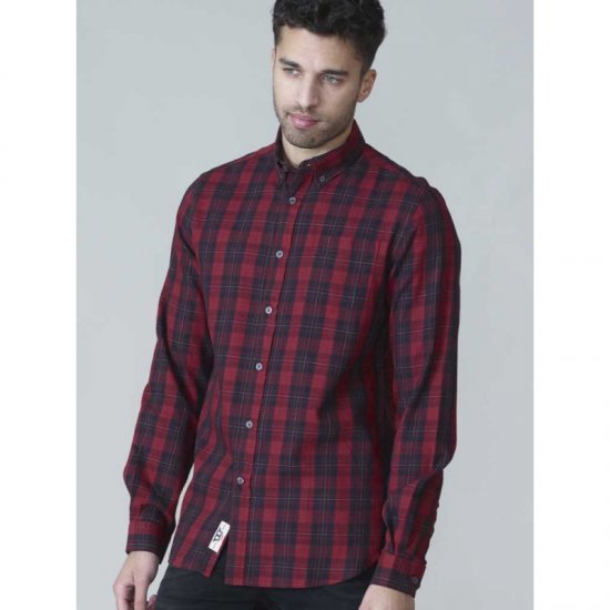 D555 Theo Long Sleeve Check Shirt - Košile - Košile 2XL-10XL