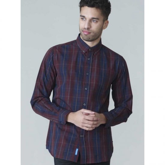 D555 Grady Long Sleeve Check Shirt - Košile - Košile 2XL-10XL
