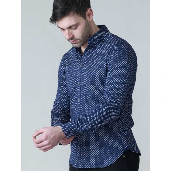 D555 Lavar Long Sleeve Diamond Printed Shirt - Košile - Košile 2XL-10XL