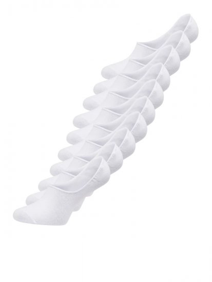 Jack & Jones Basic Kotníkové ponožky Bílá 10-pack - Spodní prádlo - Spodní Prádlo Nadměrné Velikosti 2XL-8XL