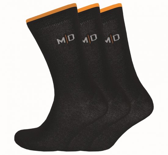 Motley Denim George Socks 3-Pack Black - Spodní prádlo - Spodní Prádlo Nadměrné Velikosti 2XL-8XL