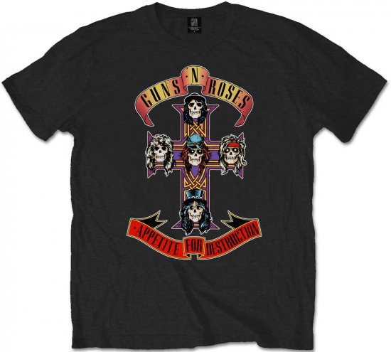 Guns N' Roses Appetite for Destruction T-shirt Black - Trička - Trička nadměrné velikosti - 2XL-14XL
