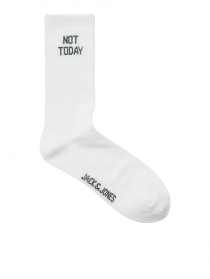 Jack & Jones Power Statements Tenisové ponožky Bílá 3-pack - Spodní prádlo - Spodní Prádlo Nadměrné Velikosti 2XL-8XL