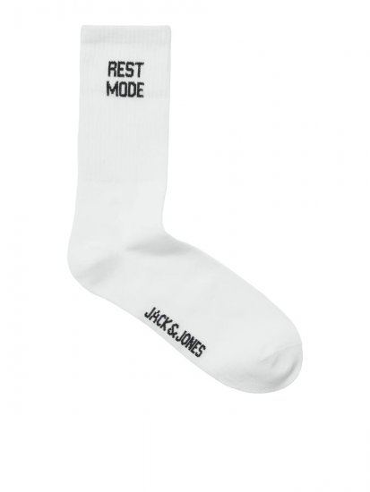 Jack & Jones Power Statements Tenisové ponožky Bílá 3-pack - Spodní prádlo - Spodní Prádlo Nadměrné Velikosti 2XL-8XL