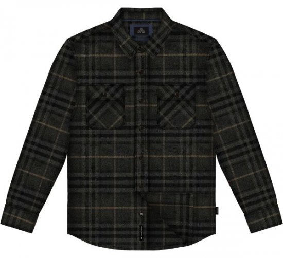 Double Outfitters GS-5233 Flanelová košile Černá/Šedá - Košile - Košile 2XL-10XL