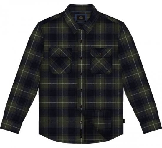 Double Outfitters GS-5233 Flanelová košile Olivová/Modrá - Košile - Košile 2XL-10XL
