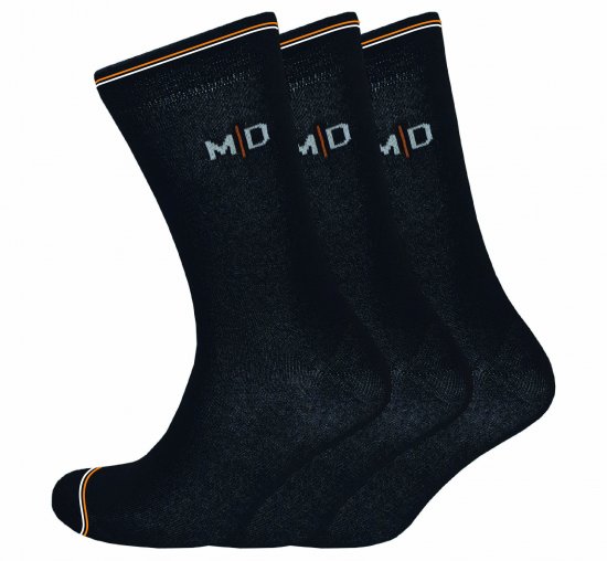 Motley Denim Harry Socks 3-Pack Black - Spodní prádlo - Spodní Prádlo Nadměrné Velikosti 2XL-8XL