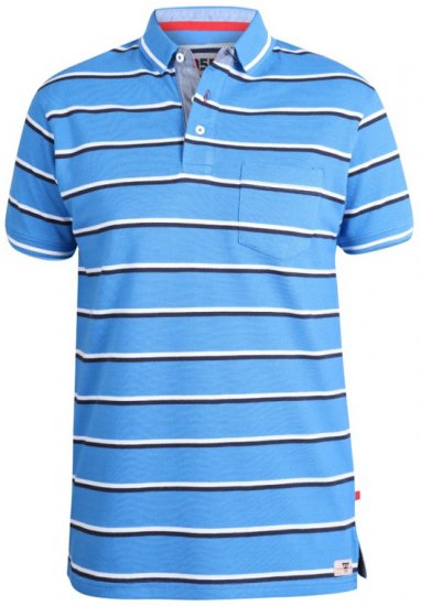 D555 Holmes Polo Blue - Polokošile - Polokošile 2XL-8XL - Trička s límečkem 2XL-8XL