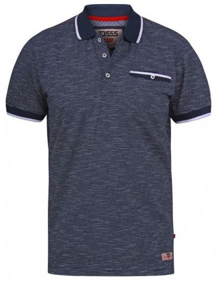 D555 Hornet Fine Stripe Jersey Polo - Polokošile - Polokošile 2XL-8XL - Trička s límečkem 2XL-8XL