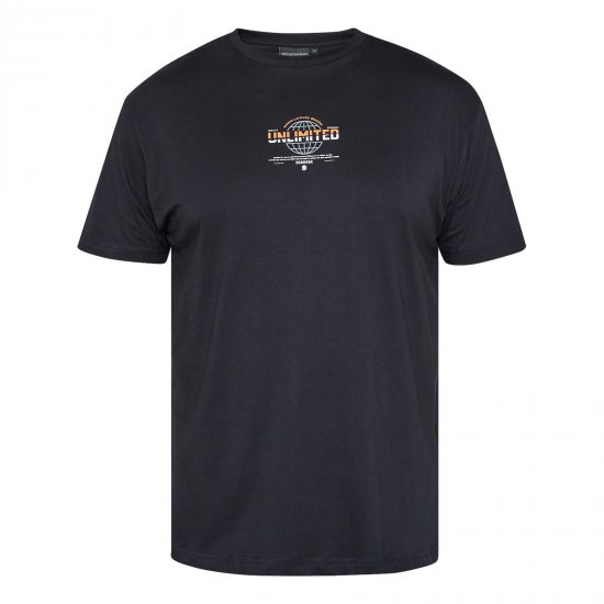 North Latitude T-Shirt With Print Černá - Trička - Trička nadměrné velikosti - 2XL-14XL