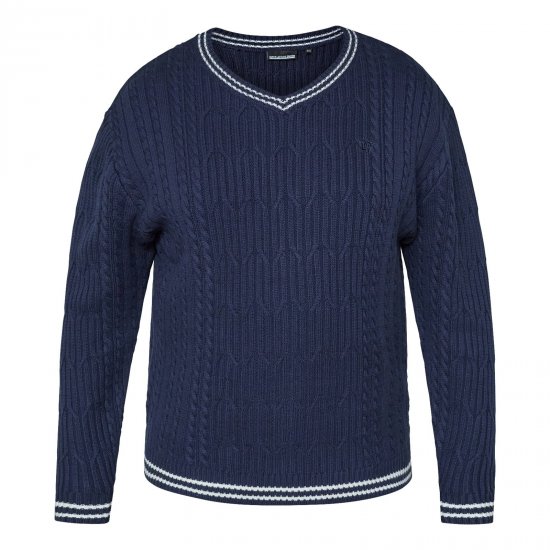North Latitude V-Neck Knit Námořnická modrá - TALL mikiny - TALL mikiny pro vysoké muže