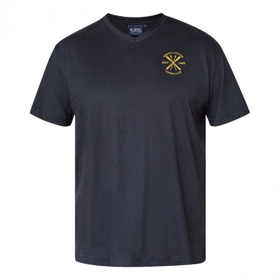 North Latitude Alpine Club T-Shirt Černá - TALL trička - Prodloužená pánská trička