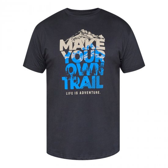 North Latitude Trail T-Shirt Černá - Trička - Trička nadměrné velikosti - 2XL-14XL