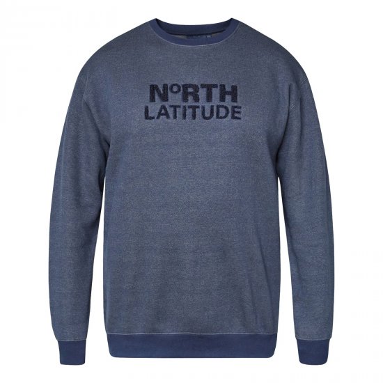 North Latitude Crewneck Logo Sweat Námořnická modrá - TALL mikiny - TALL mikiny pro vysoké muže