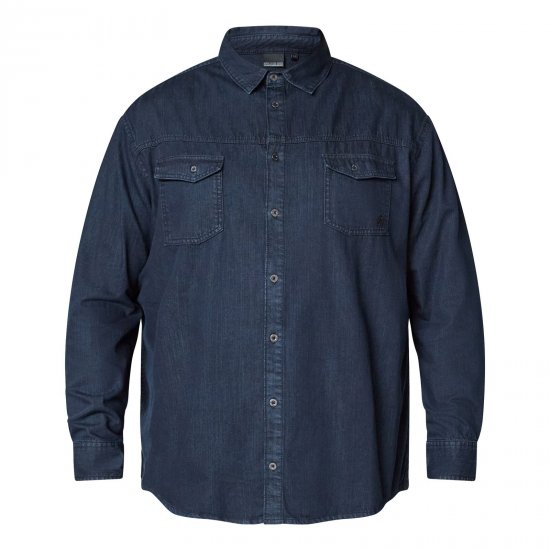 North Latitude Denim Shirt LS Modrá - Košile - Košile 2XL-10XL