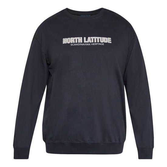 North Latitude Crewneck Sweatshirt Černá - TALL mikiny - TALL mikiny pro vysoké muže