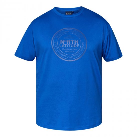 North Latitude T-Shirt Modrá - Trička - Trička nadměrné velikosti - 2XL-14XL