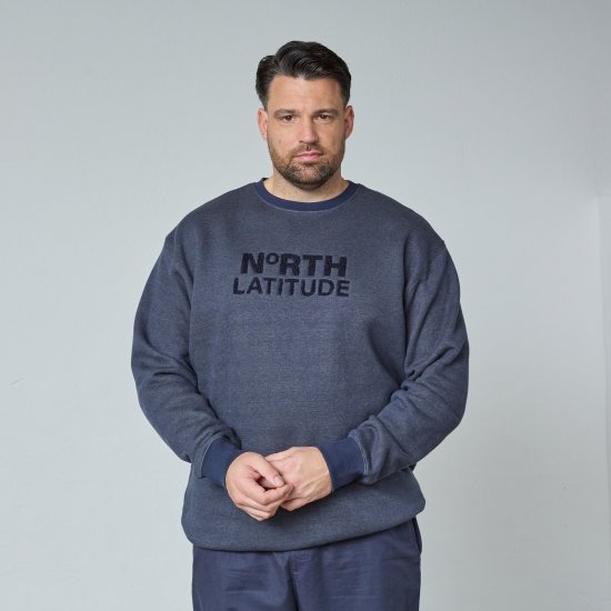 North Latitude Crewneck Logo Sweat Námořnická modrá - Mikiny & mikiny s kapucí - Mikiny & Mikiny s kapucí 2XL-12XL
