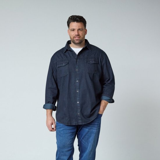 North Latitude Denim Shirt LS Modrá - Košile - Košile 2XL-10XL