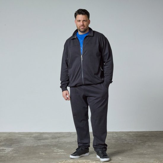 North Latitude Sweat Cardigan Černá - TALL mikiny - TALL mikiny pro vysoké muže