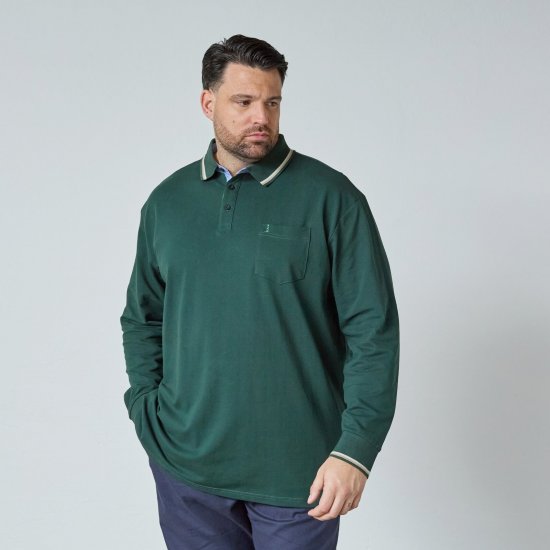North Latitude Superflex Polo LS Zelená/Khaki - Polokošile - Polokošile 2XL-8XL - Trička s límečkem 2XL-8XL
