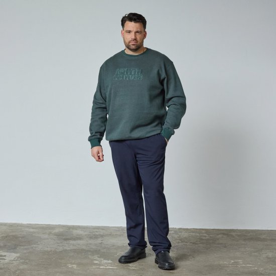 North Latitude Crewneck Logo Sweat Zelená/Khaki - TALL mikiny - TALL mikiny pro vysoké muže
