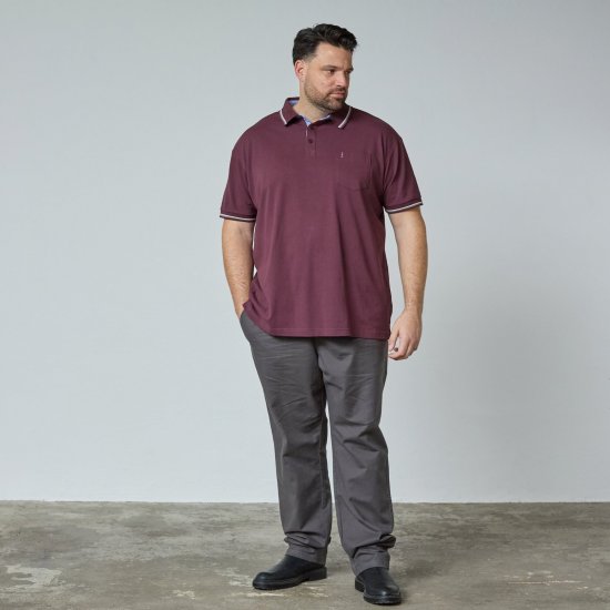 North Latitude Superflex Polo Aubergine - TALL polokošile - TALL polo trička pro vysoké muže
