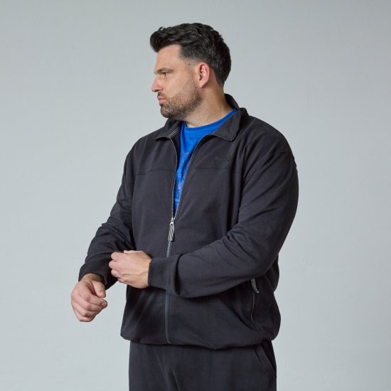 North Latitude Sweat Cardigan Černá - Mikiny & mikiny s kapucí - Mikiny & Mikiny s kapucí 2XL-12XL