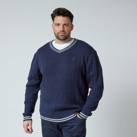 North Latitude V-Neck Knit Námořnická modrá - Mikiny & mikiny s kapucí - Mikiny & Mikiny s kapucí 2XL-12XL