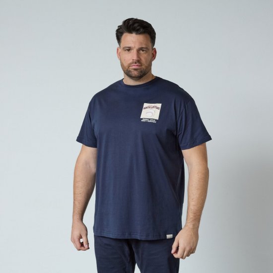 North Latitude T-Shirt With Print Námořnická modrá - Trička - Trička nadměrné velikosti - 2XL-14XL