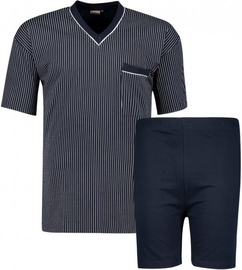 Adamo Gustav Short sleeve Pyjama Navy - Spodní prádlo - Spodní Prádlo Nadměrné Velikosti 2XL-8XL