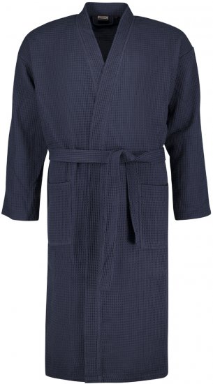 Adamo Jadon Waffelpiqué Bathrobe Navy - Spodní prádlo - Spodní Prádlo Nadměrné Velikosti 2XL-8XL