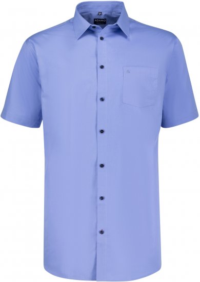 Adamo Warren Comfort Fit Short Sleeve Shirt Medium Blue - Košile - Košile 2XL-10XL