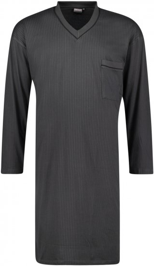 Adamo Gustav Long Nightshirt Charcoal - Spodní prádlo - Spodní Prádlo Nadměrné Velikosti 2XL-8XL