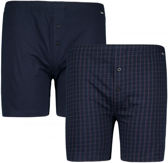 Adamo Curt Boxershorts 2-pack Navy - Spodní prádlo - Spodní Prádlo Nadměrné Velikosti 2XL-8XL
