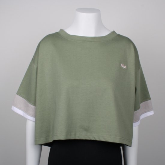 Nora Mikken AGNES Crop Top Green - Trička - 