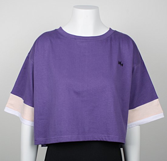 Nora Mikken AGNES Crop Top Purple - Trička - 