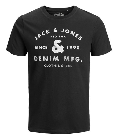 Jack & Jones Jeans T-Shirt Black - Trička - Trička nadměrné velikosti - 2XL-14XL