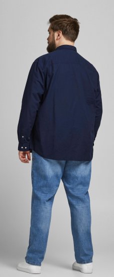 Jack & Jones Summer Shirt L/S Navy - Košile - Košile 2XL-10XL