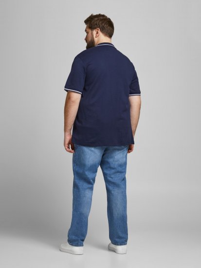 Jack & Jones Jersey Polo Navy - Polokošile - Polokošile 2XL-8XL - Trička s límečkem 2XL-8XL