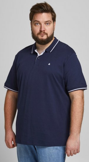 Jack & Jones Jersey Polo Navy - Polokošile - Polokošile 2XL-8XL - Trička s límečkem 2XL-8XL