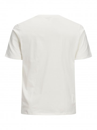 Jack & Jones Elogo T-Shirt White - Trička - Trička nadměrné velikosti - 2XL-14XL
