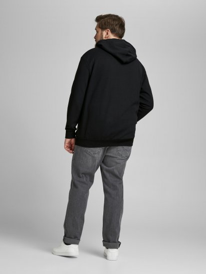 Jack & Jones Basic Hoodie Black - Mikiny & mikiny s kapucí - Mikiny & Mikiny s kapucí 2XL-12XL