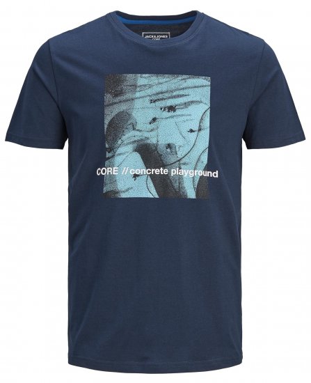 Jack & Jones Jump T-shirt Navy - Trička - Trička nadměrné velikosti - 2XL-14XL