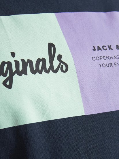 Jack & Jones Joshua T-shirt Navy - Trička - Trička nadměrné velikosti - 2XL-14XL
