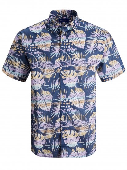 Jack & Jones Hazy S/S Shirts Ensign Blue - Košile - Košile 2XL-10XL