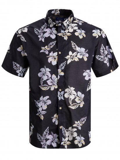 Jack & Jones Hazy Shirt S/S Dark Navy - Košile - Košile 2XL-10XL