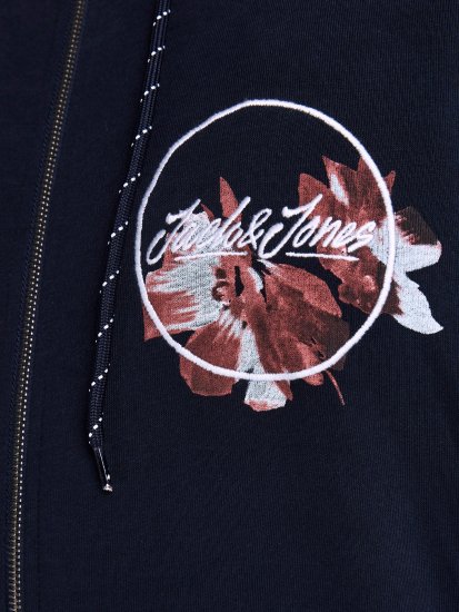 Jack & Jones Califlomax Sweat Hood Navy blazer - Mikiny & mikiny s kapucí - Mikiny & Mikiny s kapucí 2XL-12XL