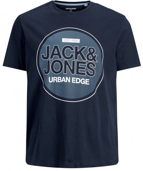 Jack & Jones Booster T-shirt Navy - Trička - Trička nadměrné velikosti - 2XL-14XL